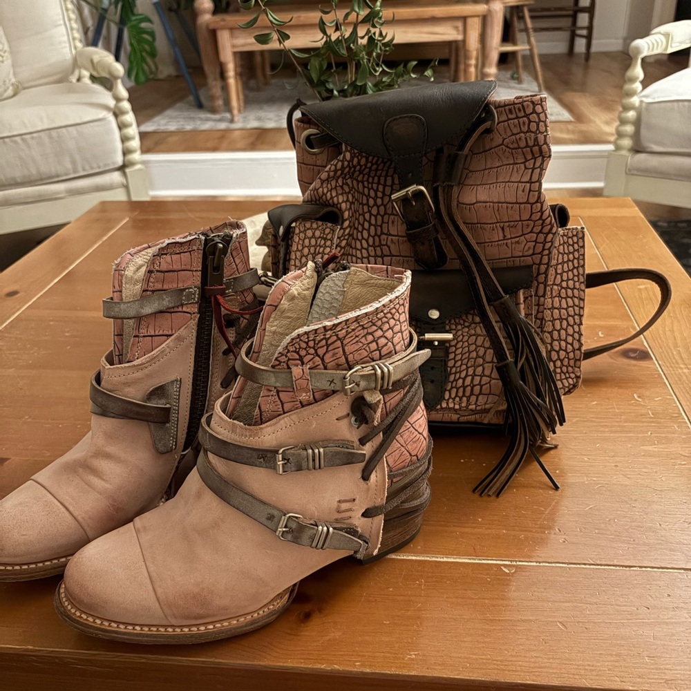 FreeBird Steven Crue Boots and bag